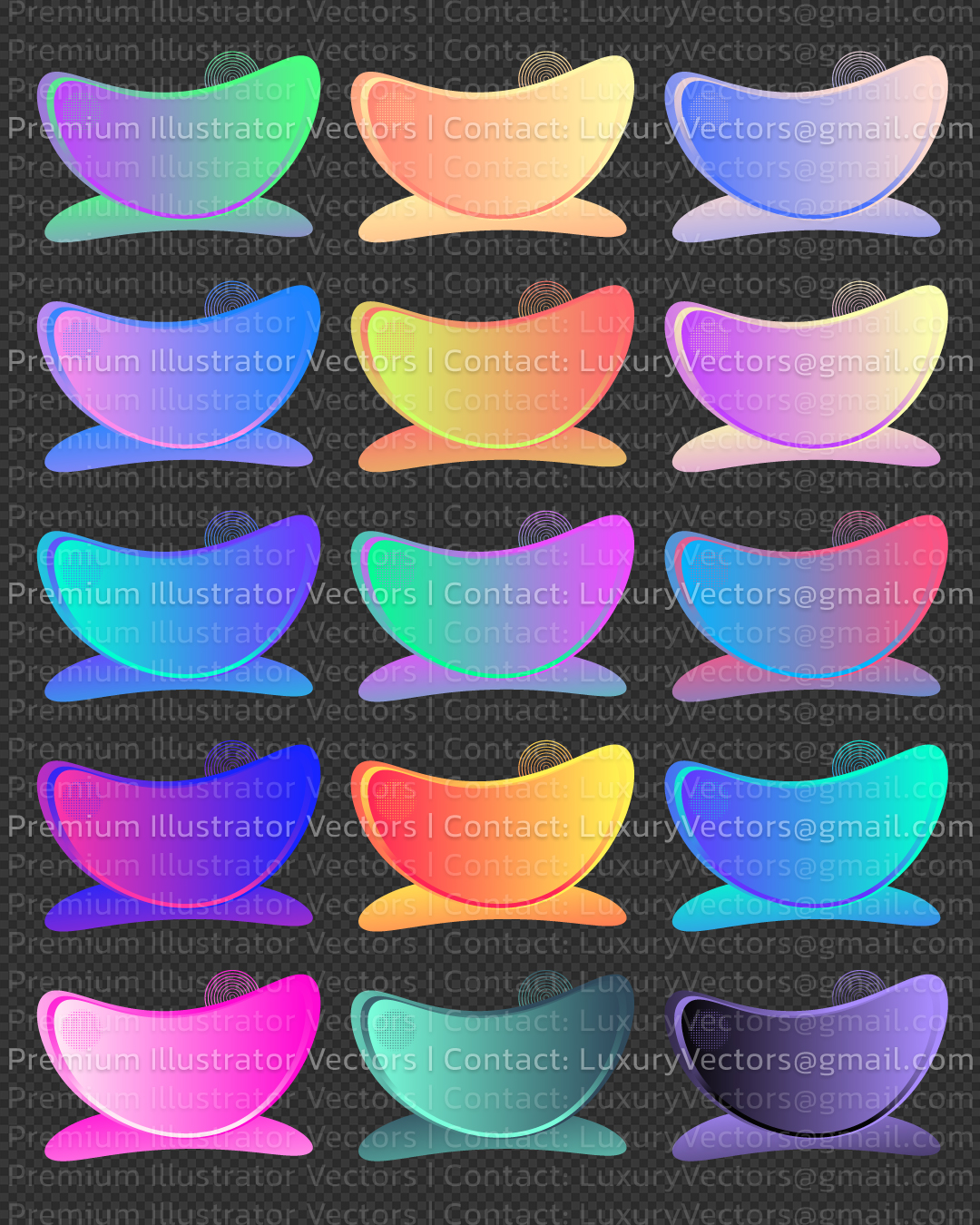 اشکال هندسی نیم دایره منحنی خمیده بیضی شکل گرافیکی دارای انحنا