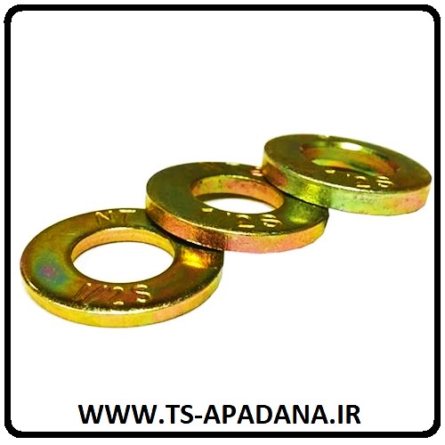 واشر طلایی، واشر تخت طلایی، واشر آبکاری طلایی، واشر گالوانیزه طلایی، واشر روکش طلایی، واشر رنگ طلایی