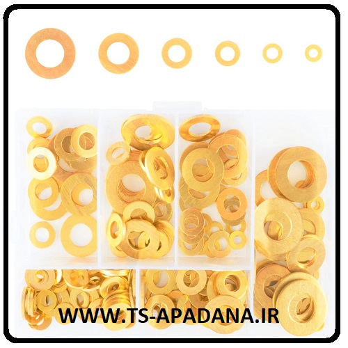واشر برنجی تخت، واشر تخت برنجی، واشر فلت برنجی، واشر کونیک برنجی، واشر جنس برنج مسطح