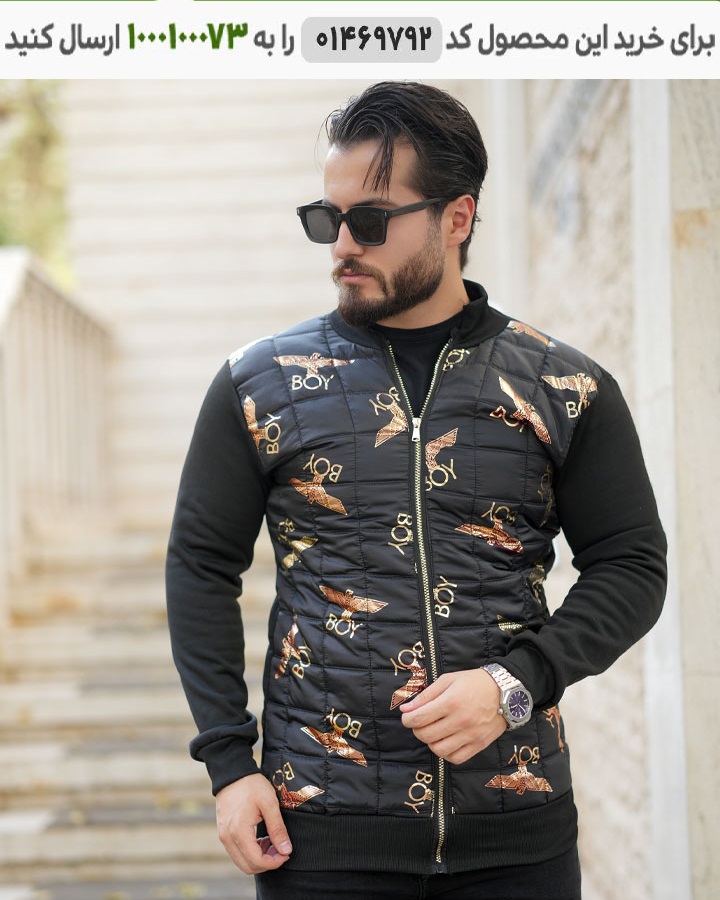 کاپشن مردانه آدورا رنگ مشکی عکس محصول کاپشن مردانه adora کد 6394