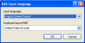 Add Input language