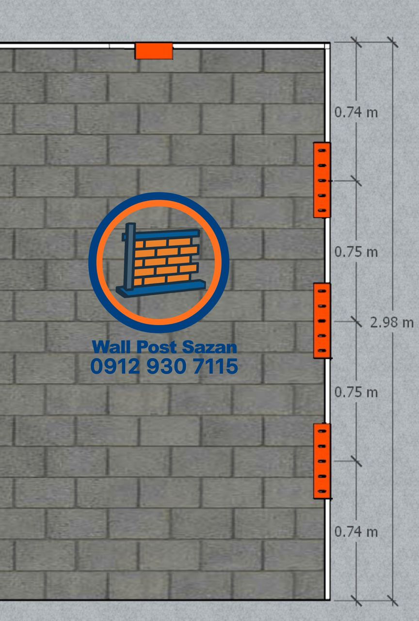 جانمایی ناودانی منقطع کنارستون ها