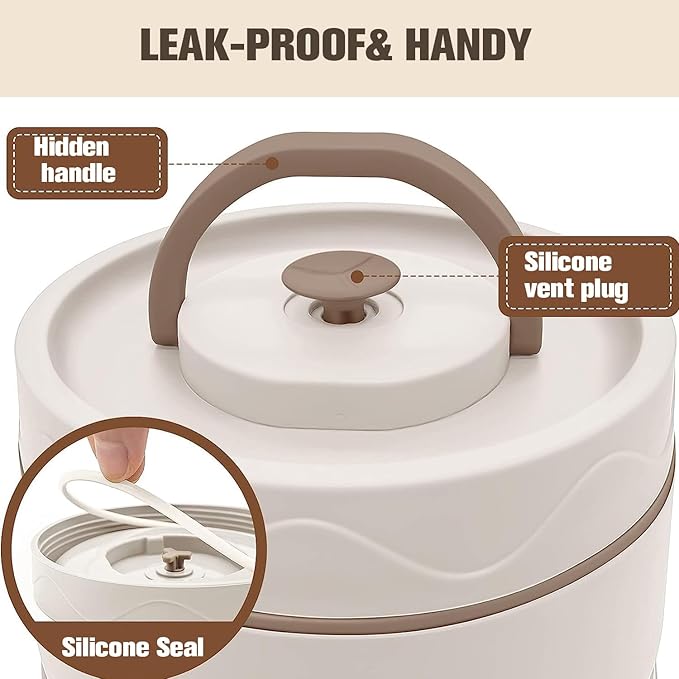 ظرف غذای حرارتی سه‌لایه استیل