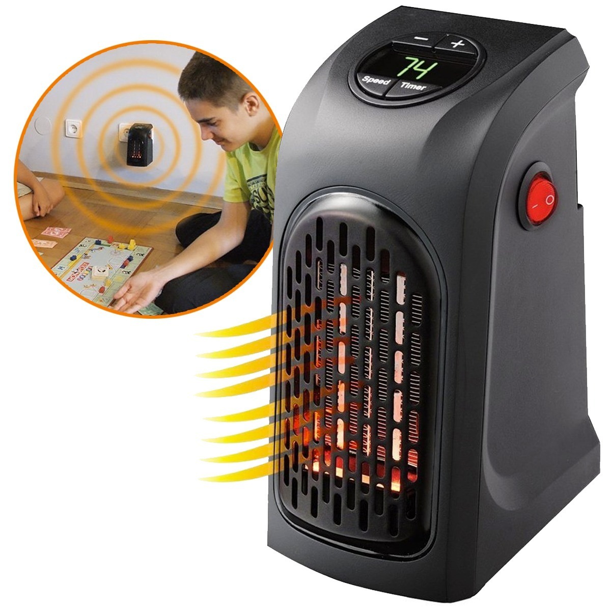هیتر برقی دستی هوشمند handy heater 350 watt