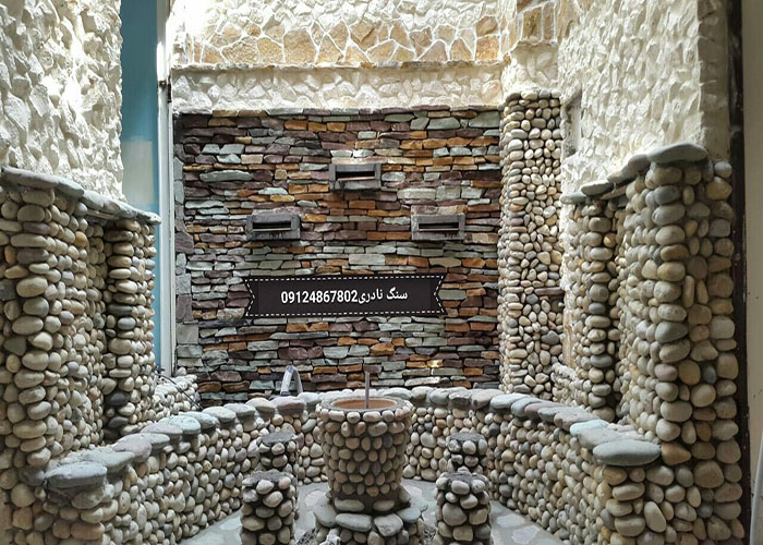 ساخت آبنما برای داخل ویلا پیمانکاری سنگ های لاشه مالون قلوه با تهیه مصالح بهترین کیفیت