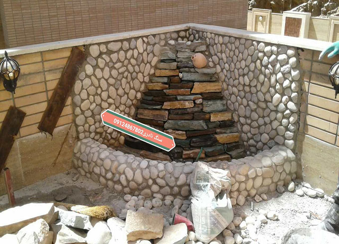 اجرای بنما باسنگ قلوه زیبا اجرای طرح های لاشه مالون قلوه کوبیک برای نما محوطه دیوار سنگ لاشه نادری 