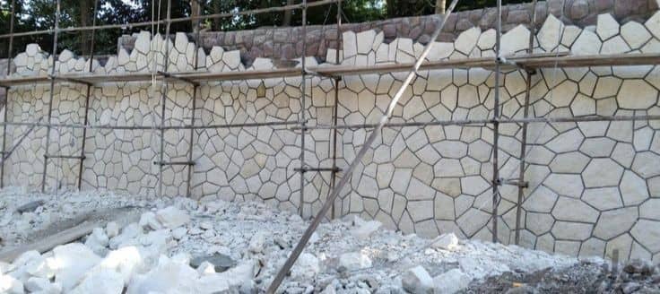 ساخت دیوار چینی حایل برای پارک های فناوری و دولتی اجرای سنگ چینی برای دیوار کشی با سنگ سفید 