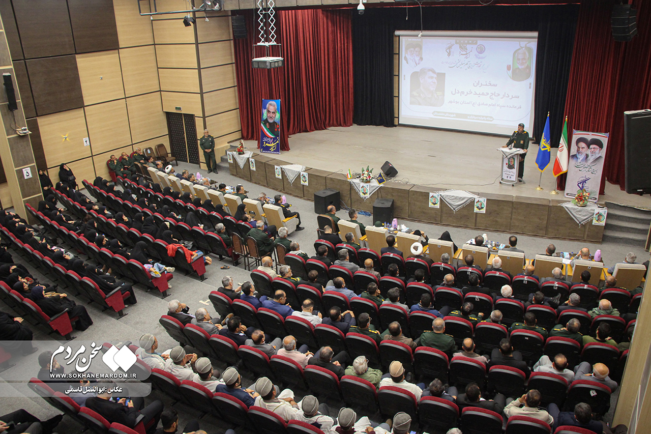 مراسم ششمین سالگرد شهادت حاج قاسم سلیمانی و شهدای مقاومت در برازجان برگزار شد