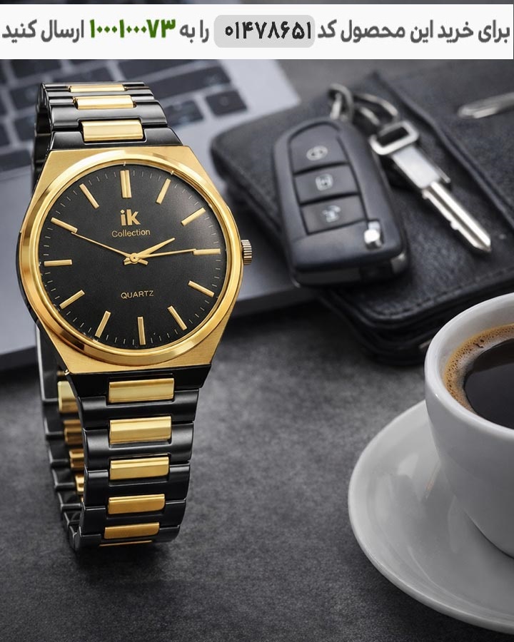 ساعت مردانه collection مدل quartz (طلایی) کد6471 ساعت مردانه Collection مدل QUARTZ (طلایی) کد6471