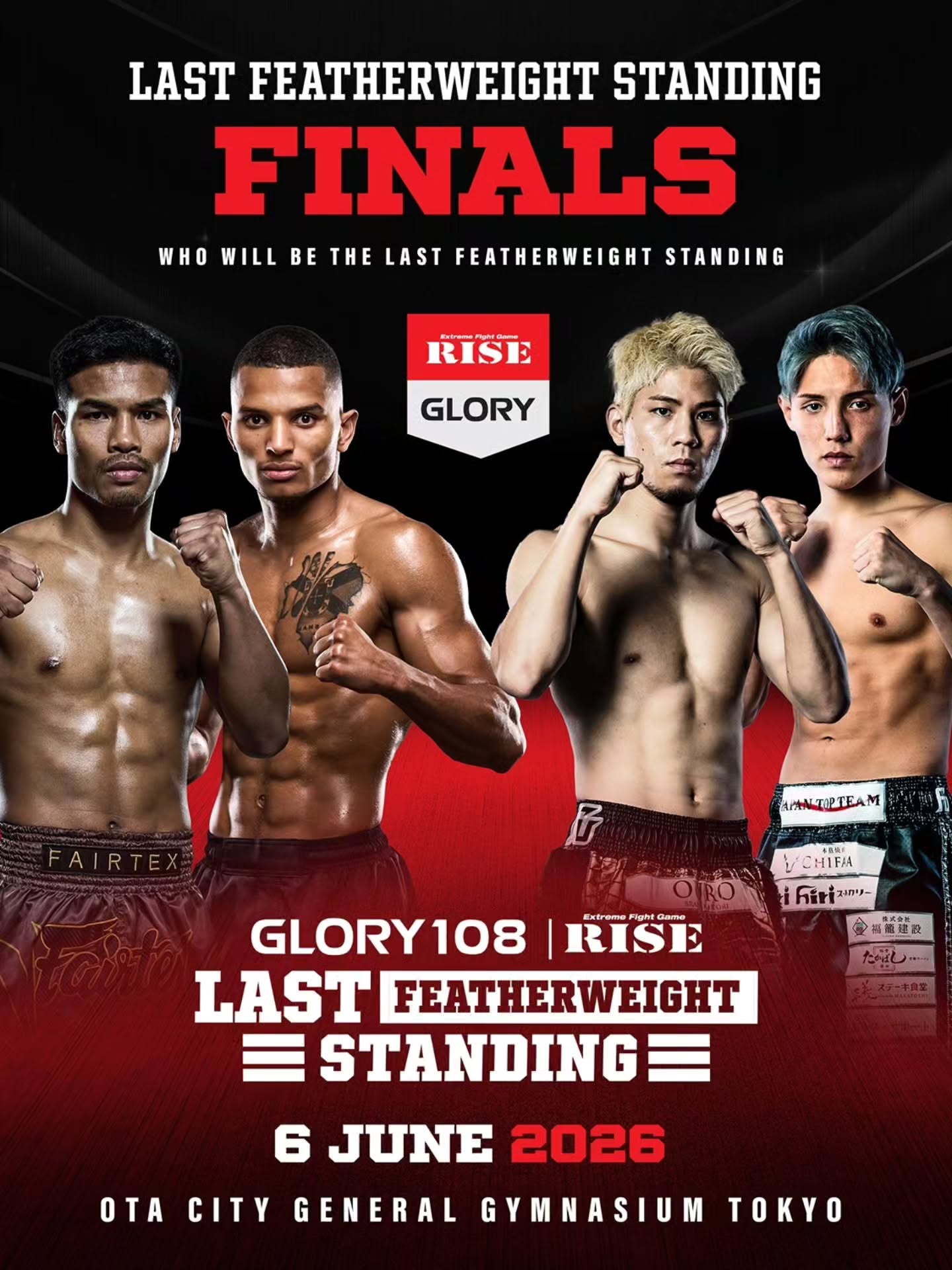 دانلود رویداد کیک بوکسینگ :  GLORY 108 RISE WORLD SERIES TOKYO