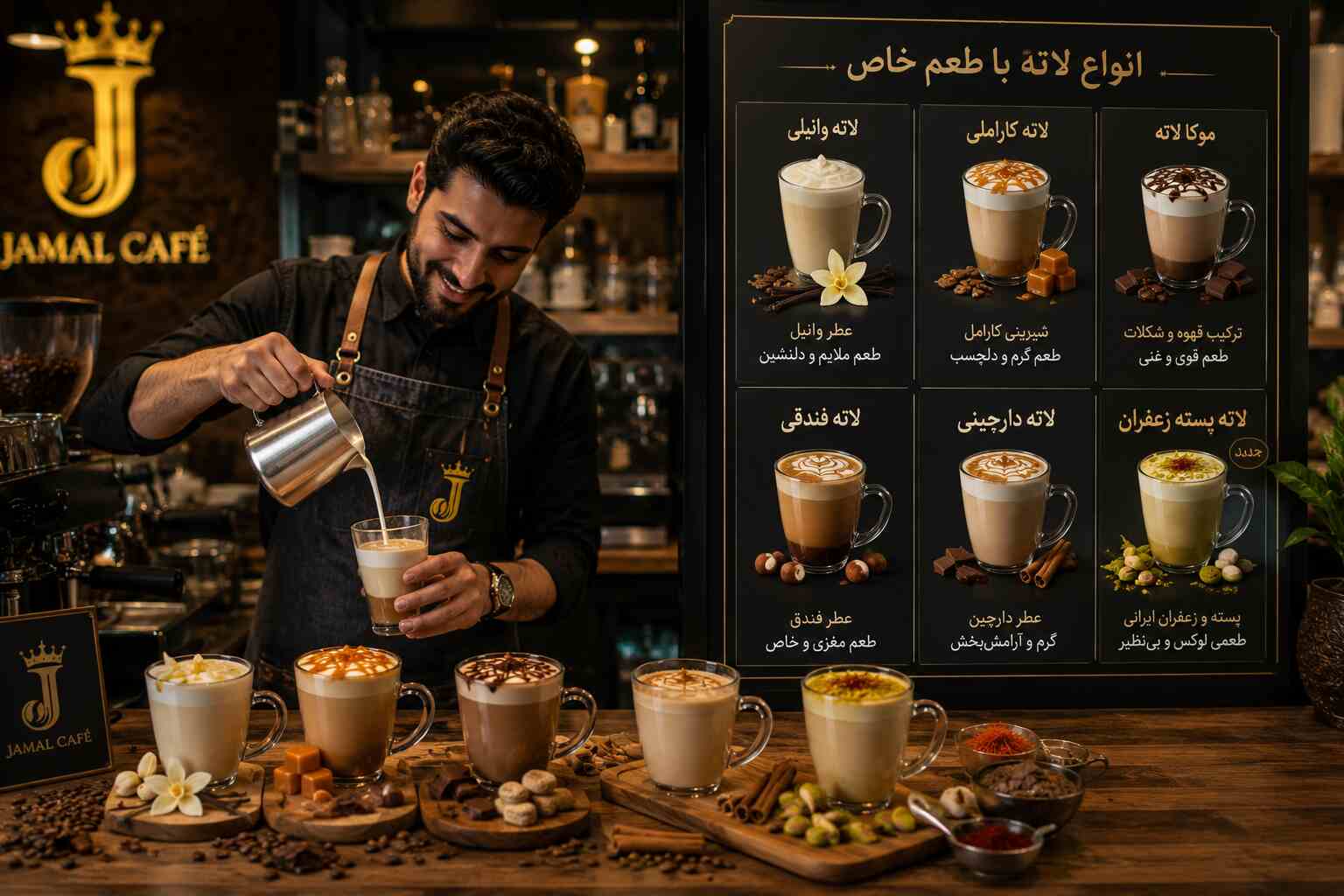 انواع-قهوه-لاته-جمال کافه
