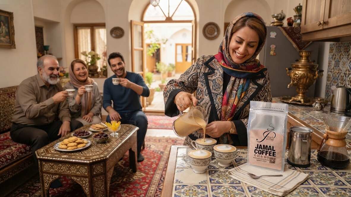 قهوه لاته بیسکوئیت-جمال کافه