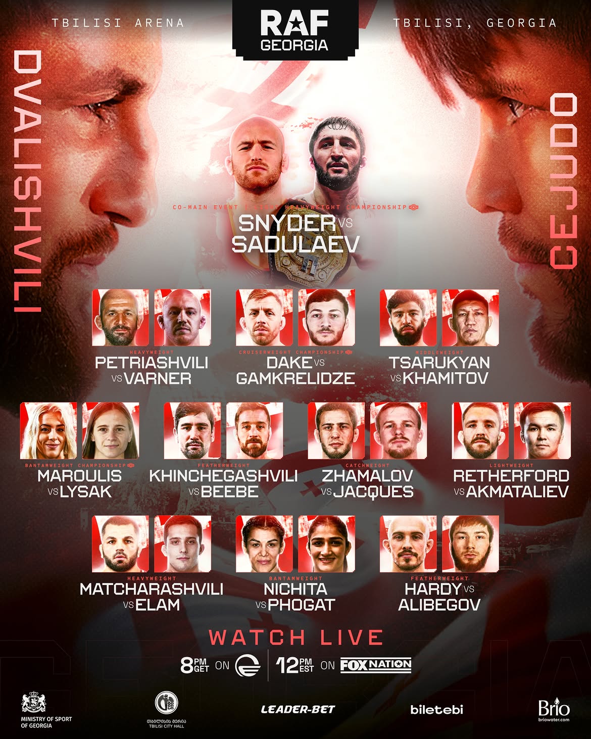 دانلود رویداد کشتی : RAF GEORGIA. Dvalishvili vs Cejudo